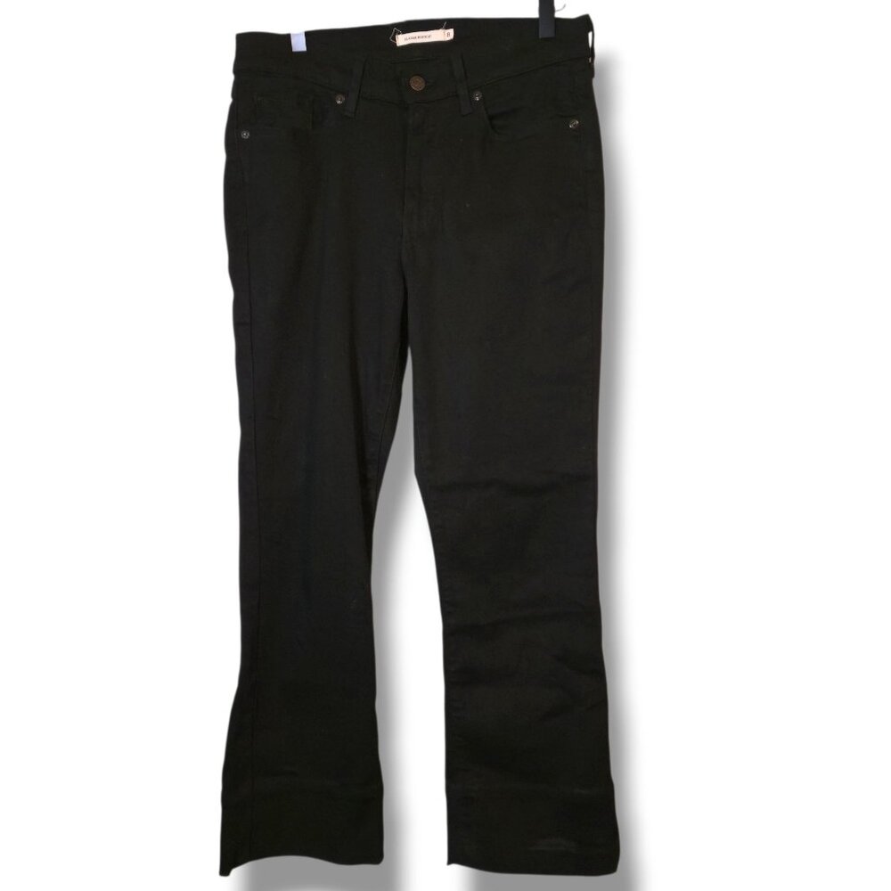 Levi's boot cut jeans womens size 8 black hemmed classic